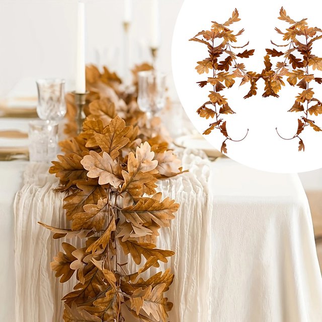 Lifelike Chrysanthemum Leaf Vine Greenery Hanging For Home Wedding Party Arrangements