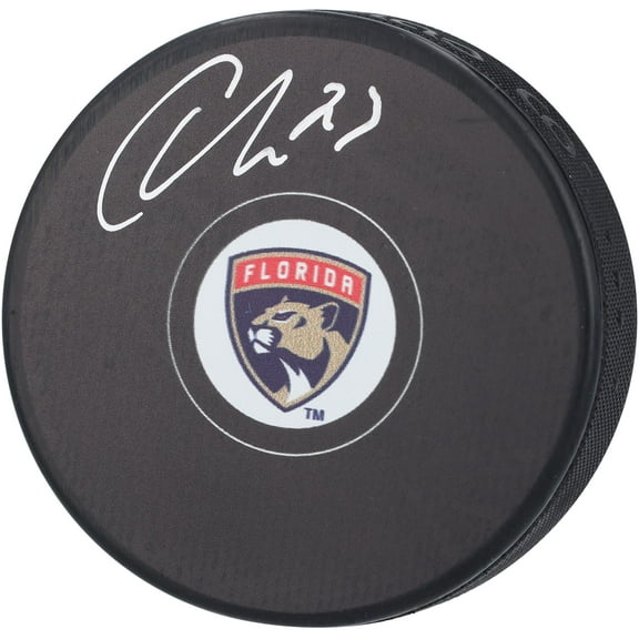 Carter Verhaeghe Florida Panthers Autographed Hockey Puck - Fanatics Authentic Certified