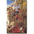 thumbnail image 1 of Ceramic Tile Mural-Nicholas Poussin Religious Floor Tile Mural 17. 24" w x 40" h using (15) 8 x 8 ceramic tiles, 1 of 3