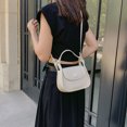 thumbnail image 4 of Bolso de mujer Bolso bandolera femenino Bolsos de mano Bolso de cuero de PU Bolso de hombro (Blanco), 4 of 7