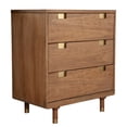 thumbnail image 2 of Alpine Furniture Easton Three Drawer Small Wood Chest in Sand (Beige), 2 of 5