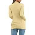 thumbnail image 5 of Baqcunre Women's Solid Color Knitted Cotton Pocket Sweater Long-Length Cardigan Long Cardigans for Women Trendy Cardigan Sweaters for Women Long Sweaters for Women,Womens Sweaters Beige L, 5 of 6