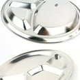 thumbnail image 2 of HEALEEP Metal Divided Plate Food Storage Stainless Steel Tray Silver 1Pcs for Restaurant and Cafe, 2 of 8