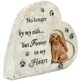 thumbnail image 5 of Qenwkxz Dog Memorial Stone Resin Pet Memorial Sympathy Statue Heart-shaped Dog Paw Stepping Garden Headstone Pet Loss Gifts Outdoor Dog Tombstone Figurines Decor for Lawn and Garden, 5 of 6