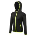 thumbnail image 1 of Abrigo deportivo de otoño e invierno para mujer, para fitness, yoga, entrenamiento, running, con cremallera a juego de colores, sudadera con capucha, abrigo de secado rápido, 1 of 6