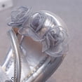 thumbnail image 5 of Spazoro Girls Dress Sandals with Bow, Soft Comfortable Open Toe Adjustable Buckle Non-Slip Sole Cute Princess Sandals for Toddler Silver, 5 of 9