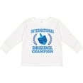 thumbnail image 3 of Inktastic Dreidel Champion Hanukkah with Blue Laurels Boys or Girls Long Sleeve Toddler T-Shirt, 3 of 5