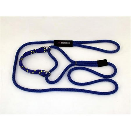 Soft Lines PML06ROYAL-YELLOW Martingale Dog Leash 6 Ft. Large- Royal and Yellow