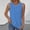 *Blue, variant on ClodeEU Women's Summer Pleated Sleeveless Crewneck Tank ,Solid Color Casual Top Wine,Womens Plus L