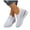 White, variant on Women's Slip on Walking Shoes Rhinestone Glitter Sneakers Mesh Breathable Wedge Heel Orthopedic Running Tennis Shoes White 9