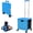 Light Blue, variant on Foldable Utility Cart Folding Portable Rolling Crate-Black | Durable,Heavy Duty,Plastic Box,Telescoping Handle,4 Rotate Wheels,Collapsible Handcart for Travel Shop Move Luggage Office