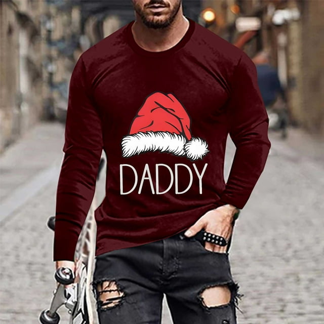 Seeotter Men‘s Christmas Crewneck 3D Printed Xmas Pullover Jumpers
