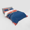 thumbnail image 3 of Ambesonne Grunge Bedding Set 3 Pcs, Lighthouse Waves Sea, Twin, Blue Coral White, 3 of 3