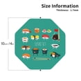 thumbnail image 2 of Leather Coasters with Heat-resistant for Drinks, Cute Sushi -标题2 Octagon, 2 of 5