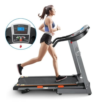 MaxKare Electric Foldable Treadmill 17" Wide, 2.5 HP 3 Levels Incline  Max Speed 8.5 MPH, with Large Display & Cup Holder Easy Assembly for Home Use, 220lbs