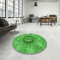 thumbnail image 3 of Ahgly Company Indoor Rectangle Patterned Neon Green Area Rugs, 5' x 7', 3 of 6