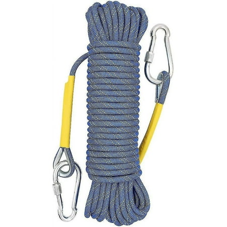 

Outdoor-seil Durchmesser 8mm/10mm Hochfestes Nylon Statisches Seil Bruchlast: 1500kg Mit 2 Stahlhaken Fr Arbeiten In Der Hhe/feuerleiter/abseilen/sp