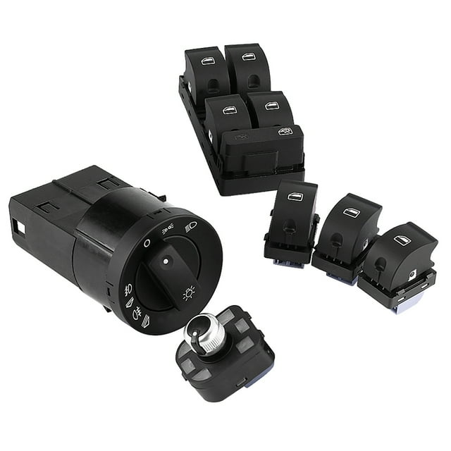 Kit de 6 interruptores de control maestro de ventanillas y espejos para faros delanteros de coche para A4 B6 B7 2002-2008