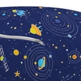 thumbnail image 3 of Space Pouf Cover with Zipper, Galaxy Shooting Stars Planets Spaceship Comet Moon Fantasy, Soft Decorative Fabric Unstuffed Case, 30" W X 17.3" L, Orange and Dark Blue, by Ambesonne, 3 of 5