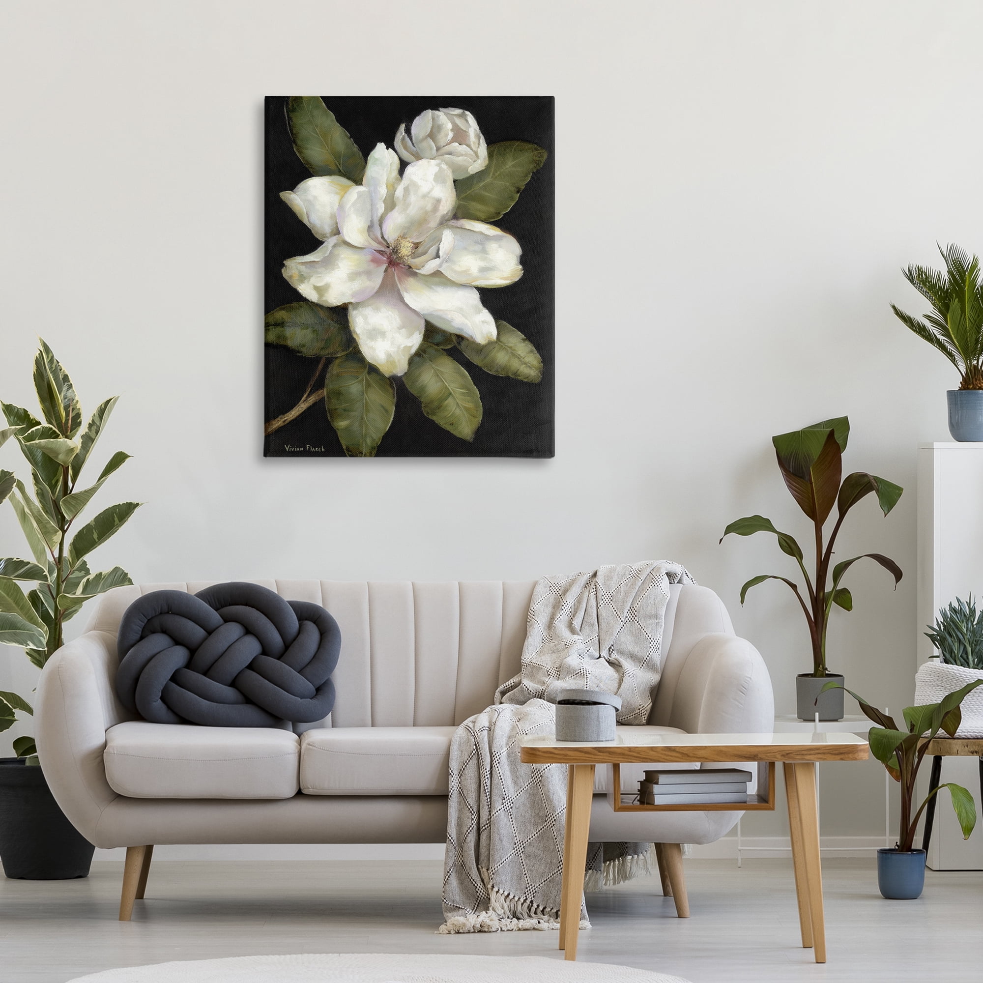 Stupell Industries Budding Magnolia Blooms Canvas Wall Art, design by Nan
