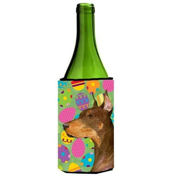 Doberman Easter Eggtravaganza Wine bottle sleeve Hugger