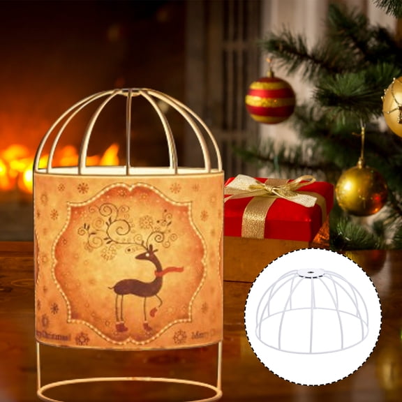 ELAYARD Metal Lampshade Frame White Lighting Handicraft Enthusiasts DIY Projects 1Pack