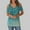 Blue, variant on Qulqfy Floral Ladies Tops Casual Blue Cold Shoulder Graphic V Neck Loose Tunic T-Shirt L