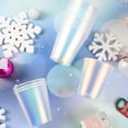thumbnail image 4 of 50 Pcs Iridescent Plastic Cups 12 oz Disposable Shiny Party Cups Holographic Drinkware for Disco Rainbow Party Decorations Birthday Wedding Bachelorette Party Favors, 4 of 7