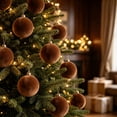 thumbnail image 5 of Yhmxh 6 Pcs Velvet Christmas Ball Ornaments, 3.15 Inch Flocked Christmas Tree Decor Balls, Soft Plush Xmas Hanging Baubles Set for Christmas Tree, Wreath, Holiday Indoor Home Party Decoration, 5 of 6
