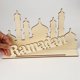 thumbnail image 5 of FELTECHELECTR 1 pieza de madera Eid Al-Fitr Lasser Bairam, adorno artesanal para decoración del hogar, la oficina, la habitación y el festival., 5 of 6