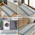 thumbnail image 6 of Pink and Blue Geometric Striped Pattern Kitchen Rug Mat,Kitchen Runner Rugs Non Skid Washable,Decorative Kitchen Floor Mats for Kitchen,Sink,Laundry,17"x47.2", 6 of 7