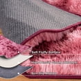 thumbnail image 6 of Janvonne 4x6 Fluffy Area Rug for Bedroom, Modern Shaggy Carpets Fuzzy Rug for Teens Dorm Bedside Home Decor Aesthetic, Heavy Duty Non Slip, Tie-dye Dark Red, 6 of 8
