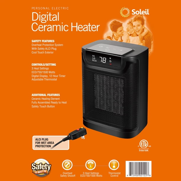 Soleil 4pk Ceramic Heater - Energy-saving electric heaters