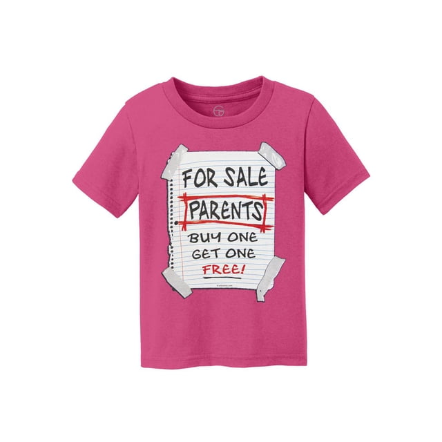 Parents For Sale Kids Cotton T-Shirt - Sangria - X-Small