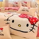 thumbnail image 5 of Sanrio Cute My melody Kuromi Hello Kitty Cinnamoroll invierno estampado de dibujos animados leche terciopelo sábanas y fundas de edredón conjunto de tres piezas, 5 of 5