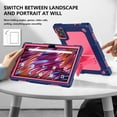thumbnail image 2 of Hoibon For Digiland DL 1050 / Digiland S10 Tablet 10.1 inch MEIZE D115 KADYBE D115 Case&Shoulder Strap Kickstand Cover for ANTEMPER D106/TOOTON K110 K118/Relndoo YOBANSE T618 10.1" Tablet (NavyPink), 2 of 6