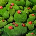 thumbnail image 3 of 60 Pcs Artificial Green Moss Balls Faux Artificial Moss Rocks Decorative Covered Moss Stones Fake Green Moss Decor for Fairy Garden Potted Plants Landscaping Table Centerpiece Floral Decor (5 Size), 3 of 11