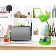 thumbnail image 3 of Simple Designs 18.5" Gooseneck Organizer Desk Lamp with iPad and Tablet Stand and USB Port, Green, 3 of 3