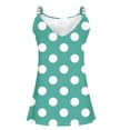 thumbnail image 5 of Sakmal Sleeveless Tank Tops for Women V-Neck Green Comfort Fit Polka Dot Lightweight Comfort Tunic Tops, 5 of 6