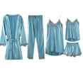 thumbnail image 3 of Pijamas de cinco piezas, ropa interior sexy, pijamas sexys, ropa de dormir, ropa de casa para mujer, pijamas de seda, 3 of 5