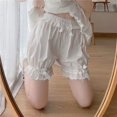 thumbnail image 2 of Braguitas plisadas con volantes de encaje blanco para mujer, lindas bragas de calabaza, pantalones cortos de seguridad Lolita con lazo, pantalones vintage, bombachos victorianos, 2 of 6