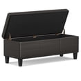 thumbnail image 3 of Simpli Home Afton 48" Faux Leather Rectangle Storage Ottoman Bench Tanners Brown, 3 of 16