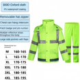 thumbnail image 1 of Two sets Reflective Raincoat Rain Pants Suit Duty Split Raincoat Sanitation Workers Labor Protection Outdoor Raincoat, 1 of 1