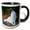 Black/White, variant on 3drose, White Arctic Wolf, Howling 2, 11oz Mug