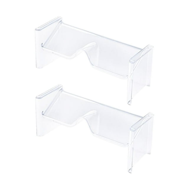 2 piezas Soporte de gafas Transparente ACCS Rack de almacenamiento de lentes Soportes de gafas de sol para suministros de oficinas de exhibición