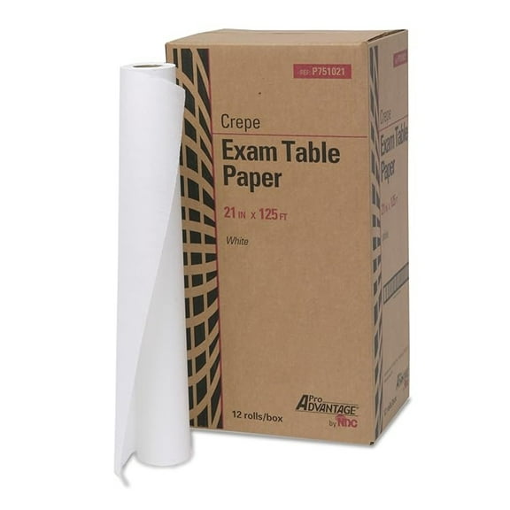 IMCO P751021 Exam Table Paper - Creped Paper Rolls, White - 21 x 125 ft, 12 Pack