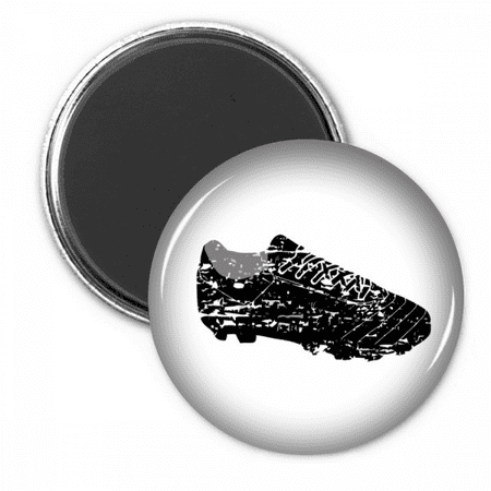 

Black Football Shoes Pattern Soccer Refrigerator Magnet Sticker Decoration Badge