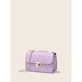 thumbnail image 2 of REMANLAND Women's Crossbody Chain Strap Small Flap Mini Quilted Satin Messenger Shoulder Bag, Purple, 2 of 7