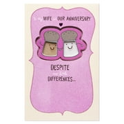 American Greetings Funny Salt and Pepper Anniversary Card for Wife with Glitter