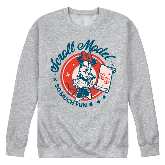 Disney - Scroll Model - Men's Crew Neck Fleece Pullover